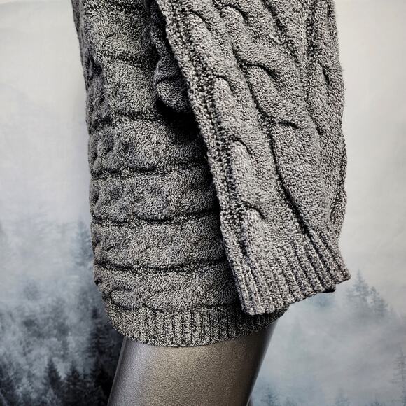 Andrea Jovine Gray Bat Wing Cable Knit Sweater | Women's Large - Picture 6 of 10